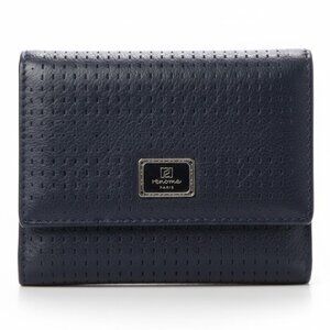 Renoma Paris Purple Leather Textured Wallet